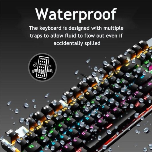 Clavier OVO mécanique gaming 104 touches switches rouges RGB rétroéclairage