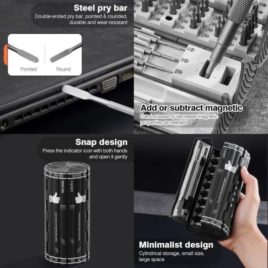 Präzisionsschraubendreher-Set 128 in 1 OVO Professionell Magnetierte Multifunktional