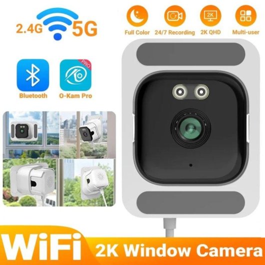 Caméra de surveillance OVO 2K Vision Nocturne Intérieure et Extérieure IA Audio Bidirectionnel