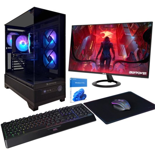 PC Ibuypower Pack Warlike Lite AMD Ryzen 5 5500 16GB RAM 500GB SSD RTX 5060 Windows 11 Pro