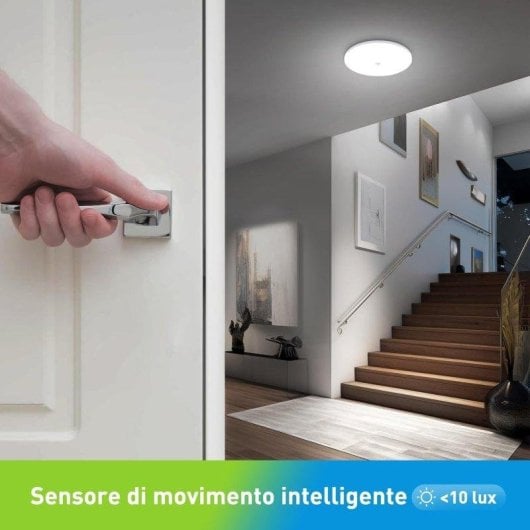 Plafonnière LED OVO avec Capteur de Mouvement 24W Neutre 4000K