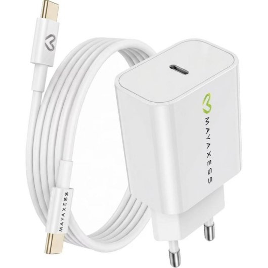 Mayaxess Schnellladegerät 20W USB-A mit USB-C Kabel
