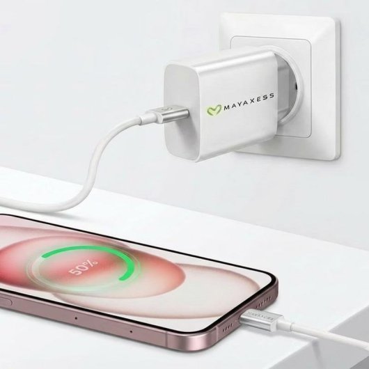 Alimentatore USB 20W Mayaxess con cavo USB-C 1m