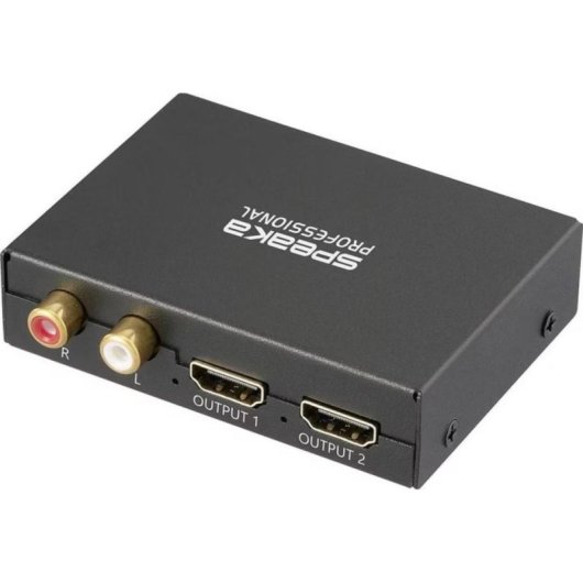 Divisor HDMI SpeaKa Professional SP-HDS-300 4K com extração de áudio