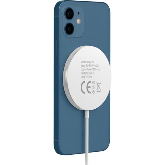 Carregador MagSafe sem fios 15W Branco Alumínio Design compacto