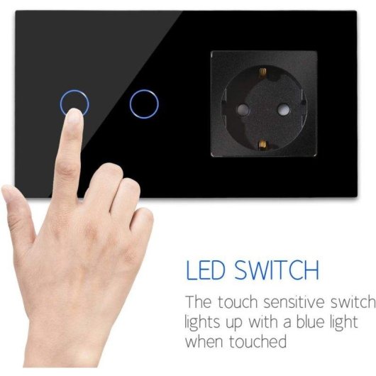 Interruptor inteligente OVO WiFi con enchufe EU 16A compatible Alexa Google
