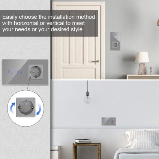 Interruptor inteligente OVO con WiFi, enchufe 16A EU compatible con Google Alexa y temporizador