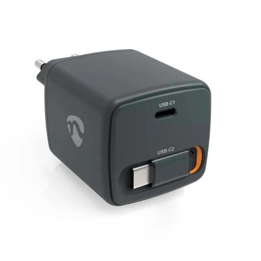 Carregador de Parede NEDIS WCHARC30WBK 30W 2 Portas USB-C GaN PD 3.0