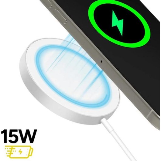 Kabelloses Ladegerät Mayaxess MS-VIRT-12P MagSafe 15W Aluminium Weiß