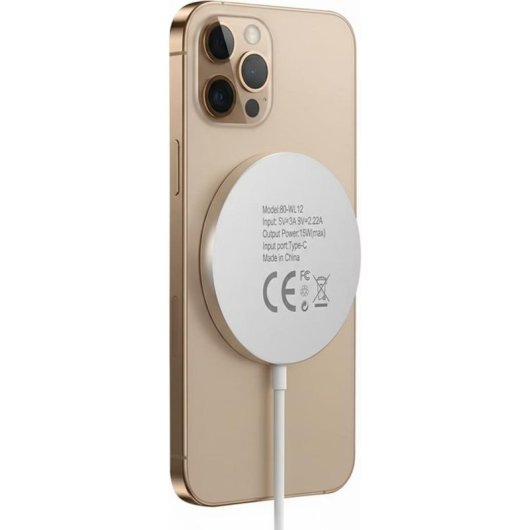 Mayaxess Kabelloses Ladegerät MagSafe 15W Aluminium Kompakt Weiß