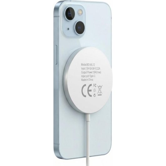 Mayaxess Kabelloses MagSafe-Ladegerät 15W Aluminium Weiß Magnetische Ausrichtung