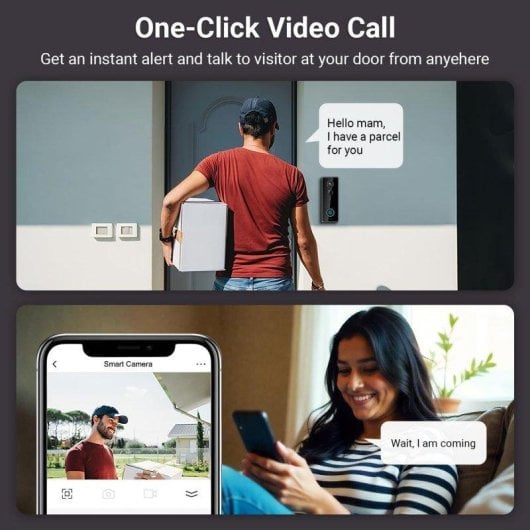 Interphone Vidéo WiFi OVO 1080p 130° Vision nocturne Audio bidirectionnel