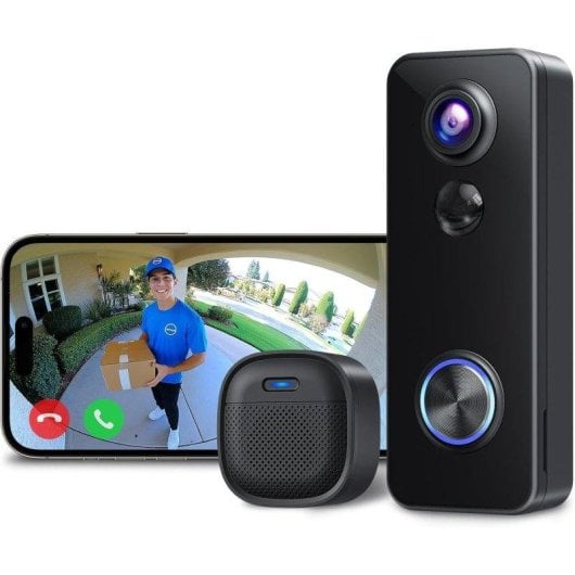 Interphone vidéo WiFi OVO Ultra HD 2K Vision nocturne Commande vocale
