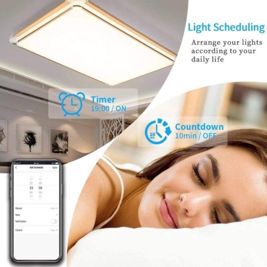Interruptor inteligente OVO Wi-Fi con enchufe UE 16 A y control por voz Alexa Google