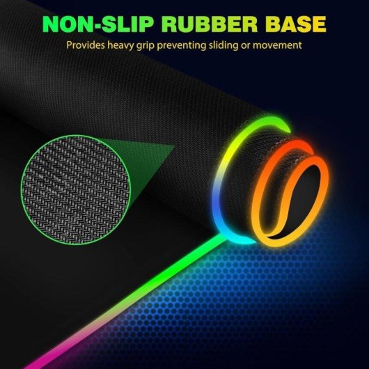 Gaming-Mousepad RGB OVO mit Kabelloser Qi-Ladung 15W und 800x300mm