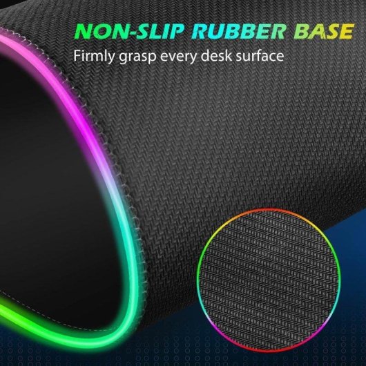 Gaming-Mousepad RGB OVO mit Kabelloser Qi-Ladung 15W und 800x300mm