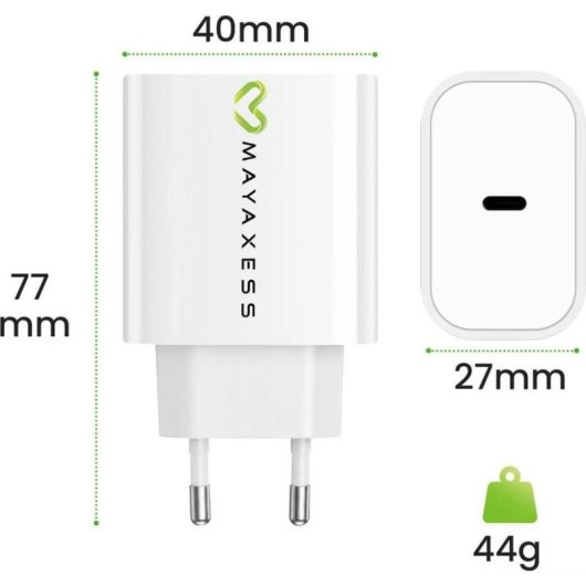 Caricatore Rapido Mayaxess SEK-VIRT-FF5 20W Bianco Compatta