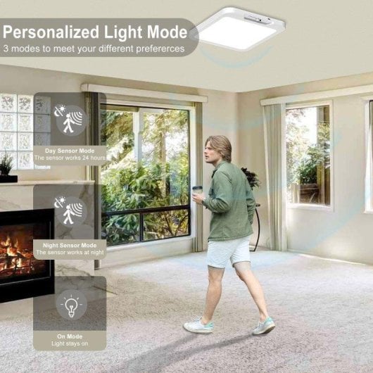 Plafon LED OVO avec detection de mouvement 3 températures 7000 mAh