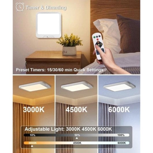 Plafon LED OVO avec detection de mouvement 3 températures 7000 mAh