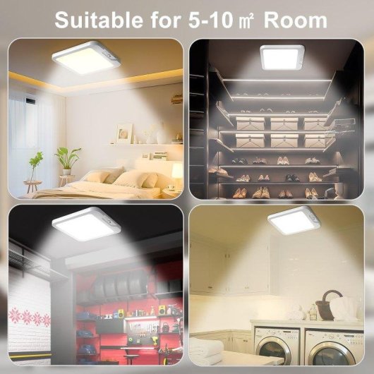 Plafon LED OVO avec detection de mouvement 3 températures 7000 mAh