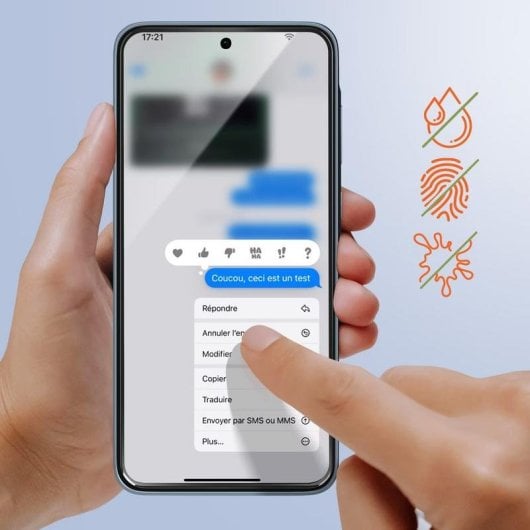 Verre trempé 5D Avizar Samsung Galaxy A37 Anti-empreintes