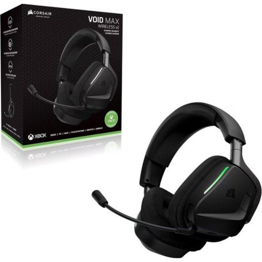 Casque Corsair VOID v2 MAX sans fil Bluetooth Gaming Dolby Atmos carbone