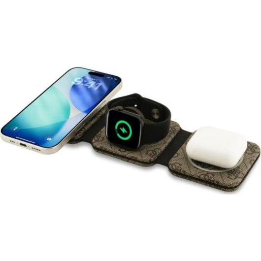Stazione di ricarica 3 in 1 Guess 4G Fast Charge MagSafe pieghevole