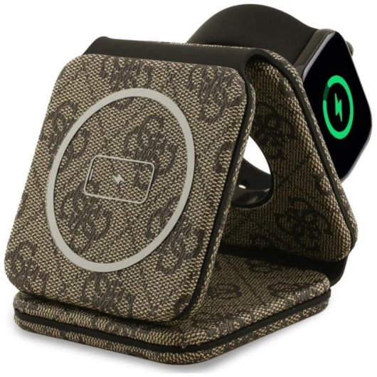 Stazione di ricarica 3 in 1 Guess 4G Fast Charge MagSafe pieghevole