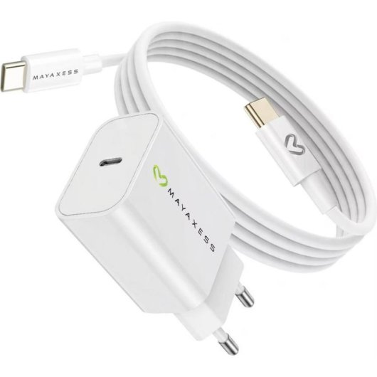 Carregador Rápido Mayaxess SEK-VIRT-S22 20W com Cabo USB-C