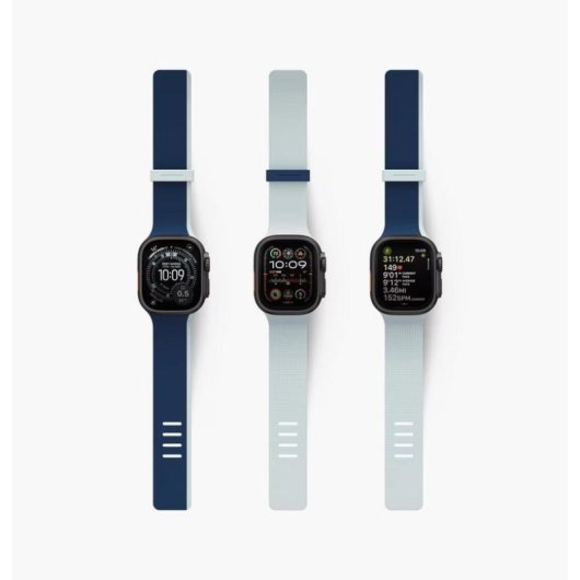 Bracelette Uniq Revix IV silicone bleu marine pour Apple Watch