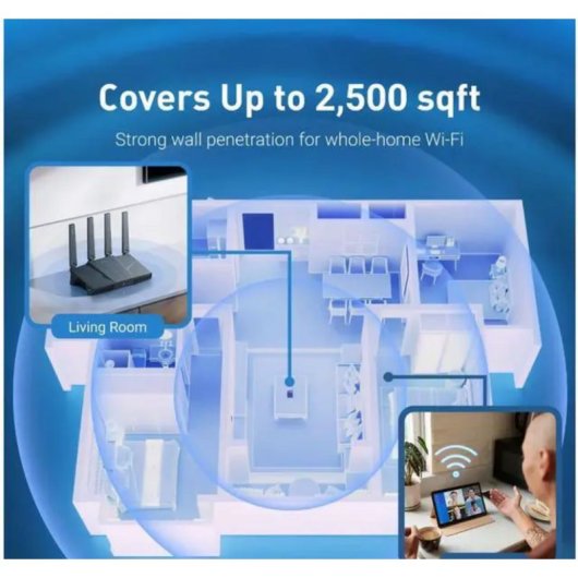 Router GL.iNet Flint 3e WiFi 7 6,5 Gbps 5 ports 2,5G VPN intégré