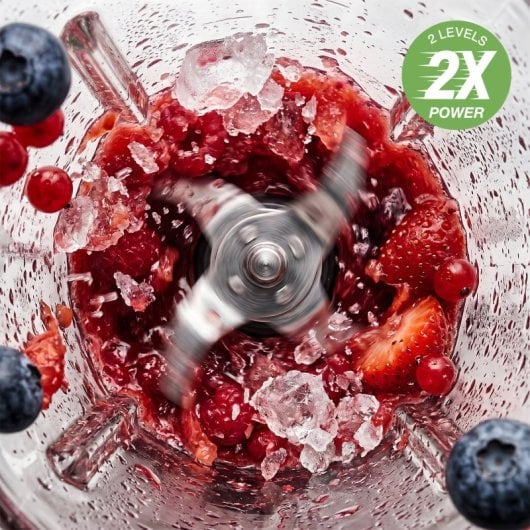 H.koenig Batidora De Vaso Mxk36 1,5l 1000w, Licuadora Potente Con Función Pica Hielo, Jarra De Cristal Graduada, 2 Velocidades + Pulse, Gris Antracite