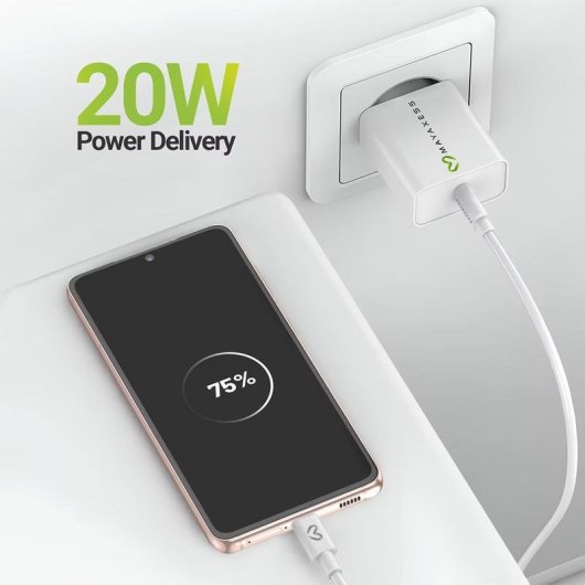 Carregador USB Mayaxess Rápido 20W Branco Compacto