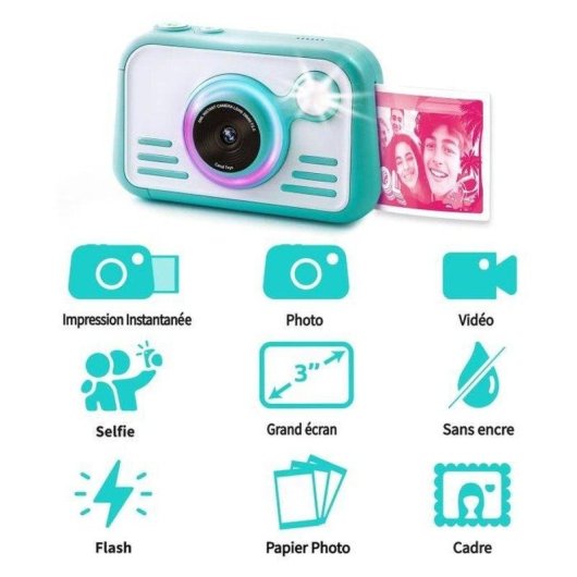 Fotocamera Istantanea Canal Toys Instant Camera 2.0 Flash Doppio Obiettivo Nero