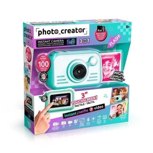 Fotocamera Istantanea Canal Toys Instant Camera 2.0 Flash Doppio Obiettivo Nero
