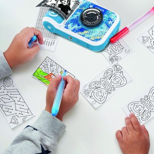 Cámara instantánea VTech Kidizoom Print Cam Graffiti Impresora Térmica Azul