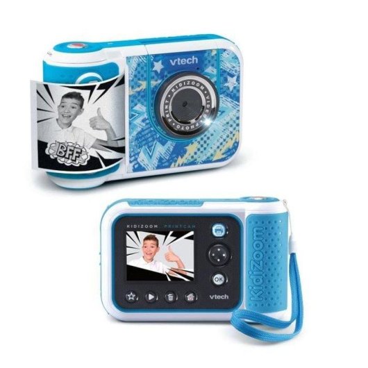 Cámara instantánea VTech Kidizoom Print Cam Graffiti Impresora Térmica Azul