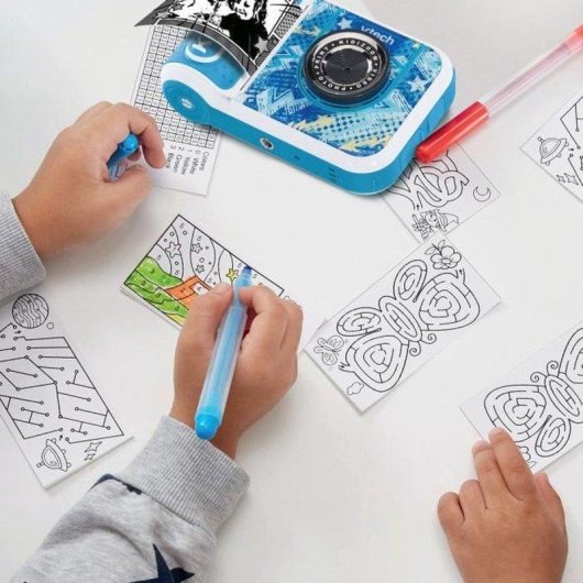 Cámara instantánea VTech Kidizoom Print Cam Graffiti Impresora Térmica Azul