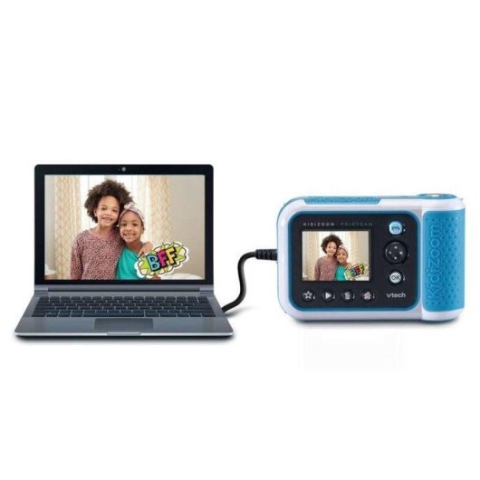 Cámara instantánea VTech Kidizoom Print Cam Graffiti Impresora Térmica Azul
