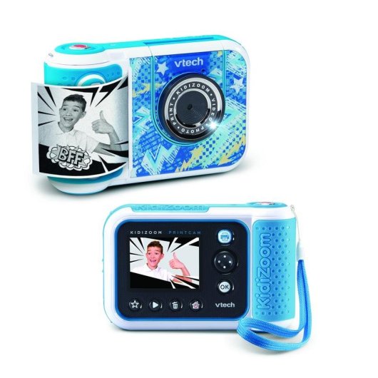 Cámara instantánea VTech Kidizoom Print Cam Graffiti Impresora Térmica Azul