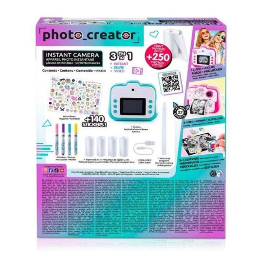 Fotocamera Istantanea Canal Toys Creator CLK 055 Flash Automatico Rosa