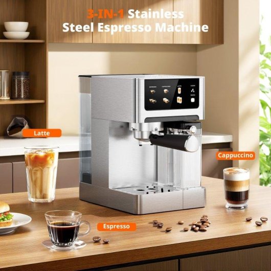 Cafetera Espresso Airmsen Bcm2308 1,8 L 20 Bares con espumador automático