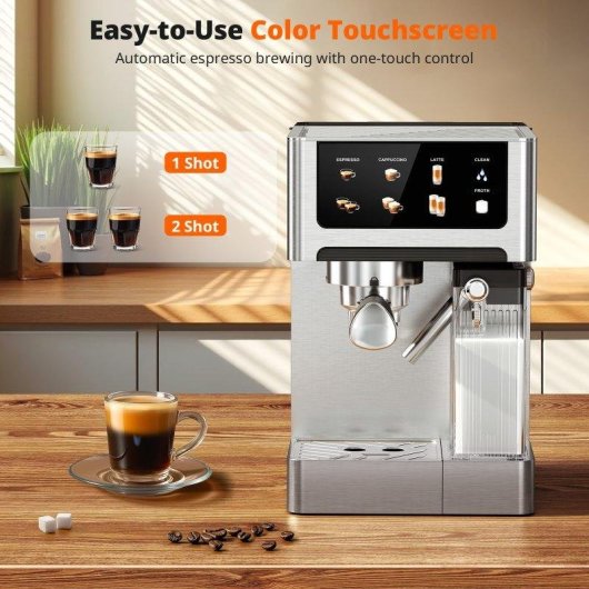 Cafetera Espresso Airmsen Bcm2308 1,8 L 20 Bares con espumador automático
