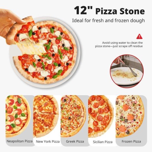 Horno Pizza Eléctrico Airmsen 1500W Piedra Cerámica 32cm 425°C