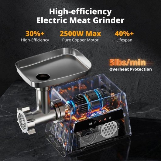 Triturador de carne Airmsen MG452 2000W con relleno de salchichas