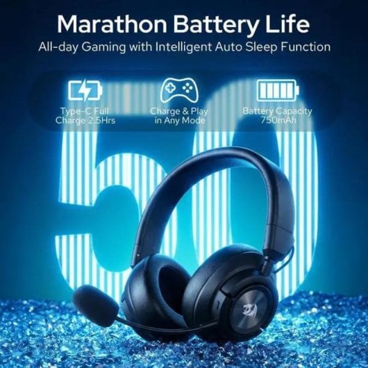 Casque Redragon Spectra Pro sans fil Bluetooth USB 7.1 Surround Noir