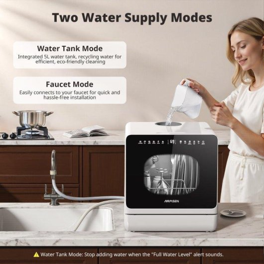 Lavavajillas Airmsen Tdqr09a 3 Servicios 5L con sistema ablandador agua