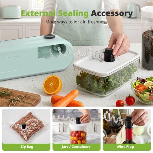 Selladora al Vacío Airmsen para Alimentos 120W 60 kPa Pantalla Táctil Cortador Incorporado