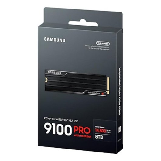 Disco Duro Samsung 9100 PRO 8TB SSD M.2 2280 PCIe 5.0 14800MB/s con disipador
