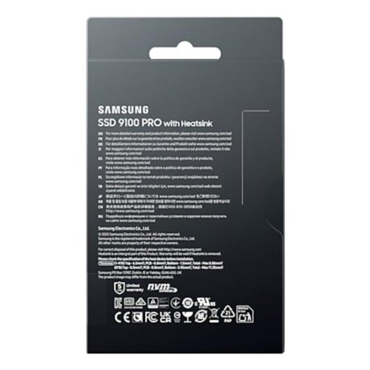 Disco Duro Samsung 9100 PRO 8TB SSD M.2 2280 PCIe 5.0 14800MB/s con disipador